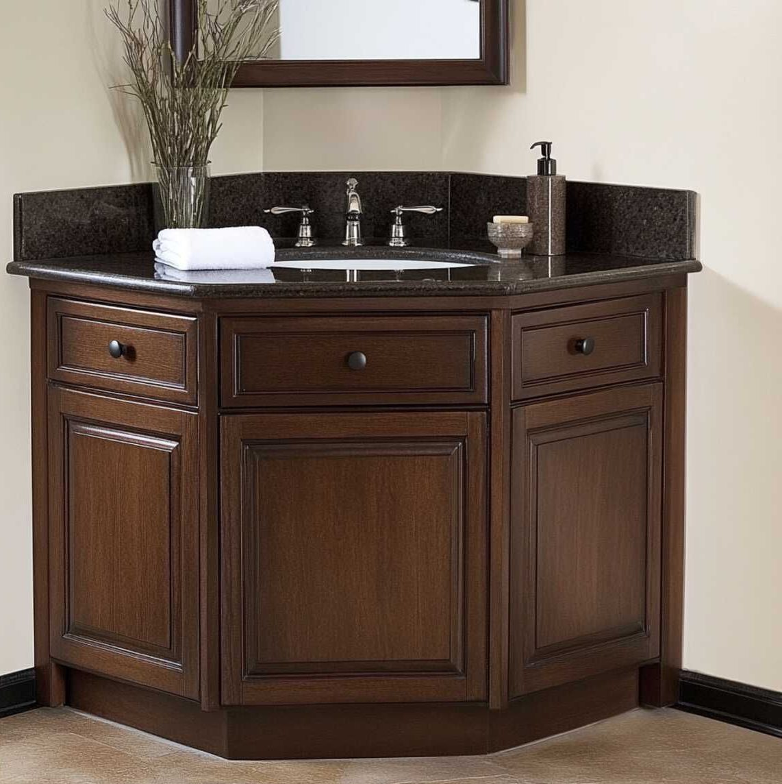 سینک روشویی کنج برای دستشویی های کوچک