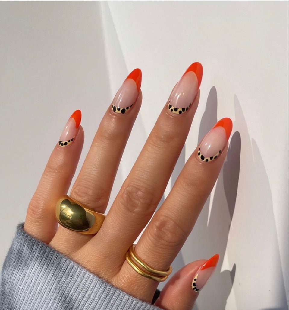 ناخ فرنچ رنگی