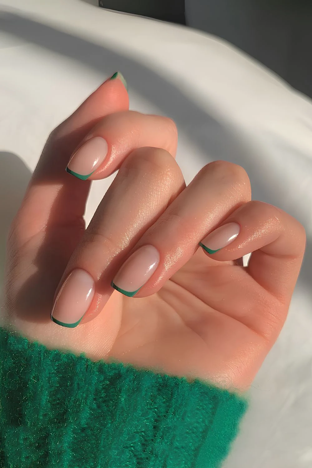 ناخ فرنچ رنگی