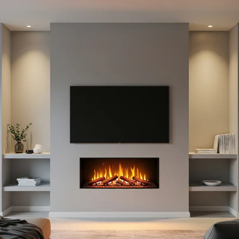 مدل شومینه برقی زیر تلویزیون