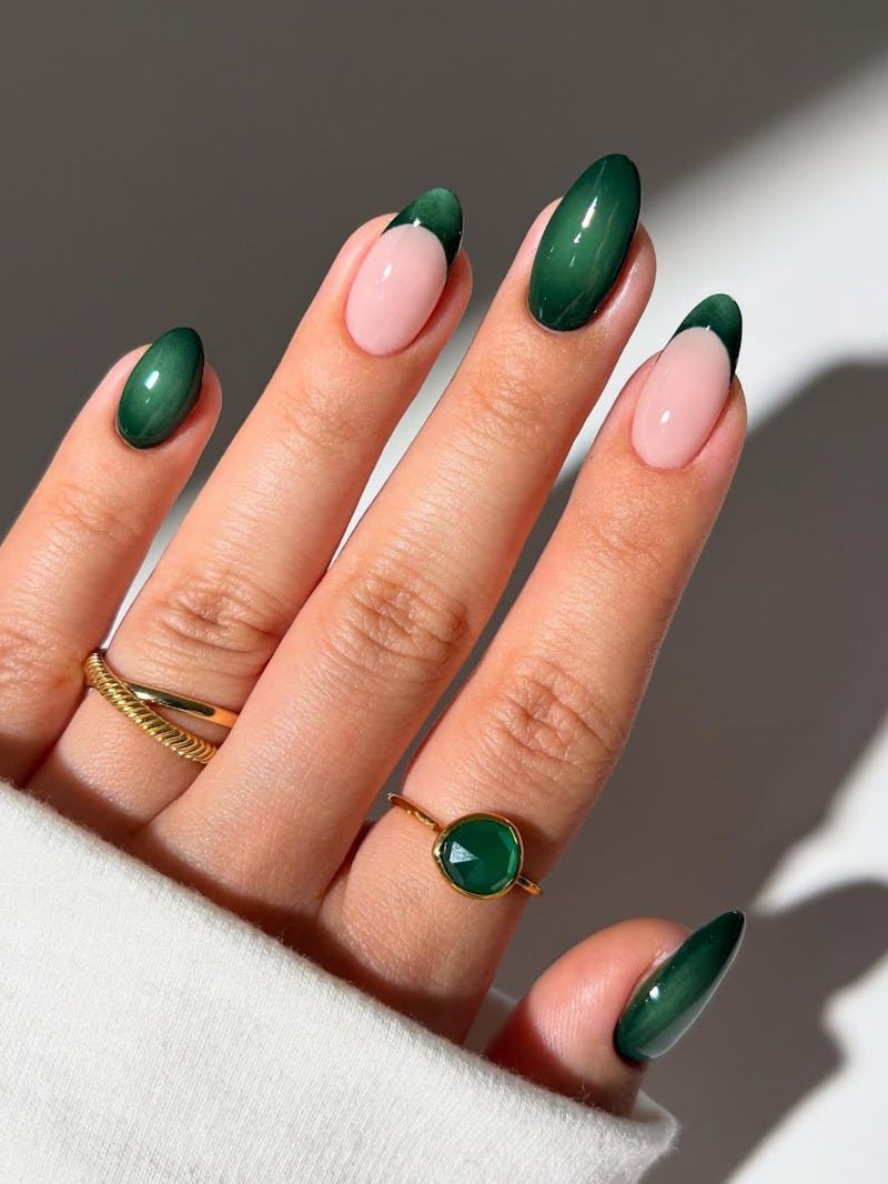 ناخ فرنچ رنگی