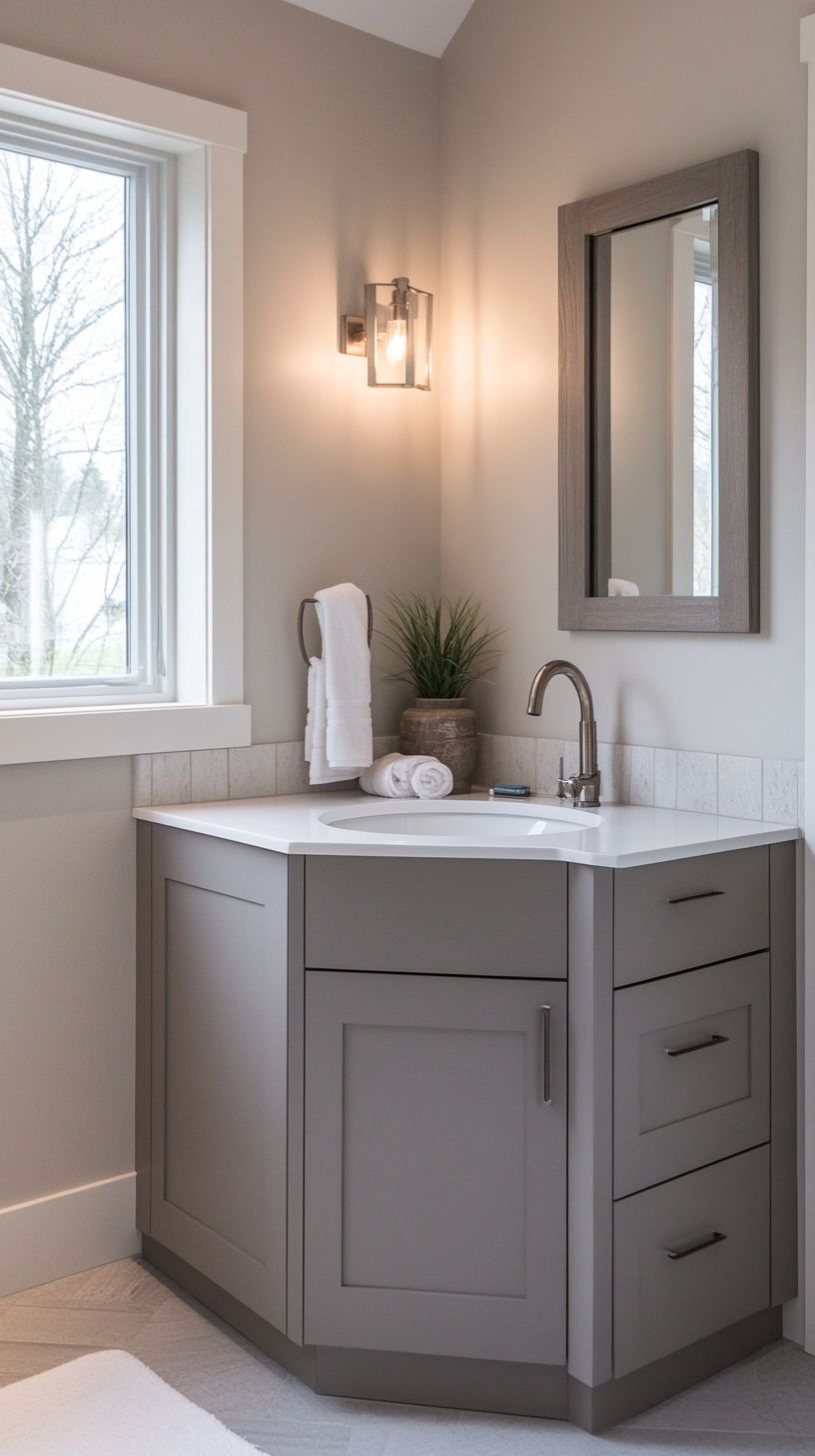 سینک روشویی کنج برای دستشویی های کوچک