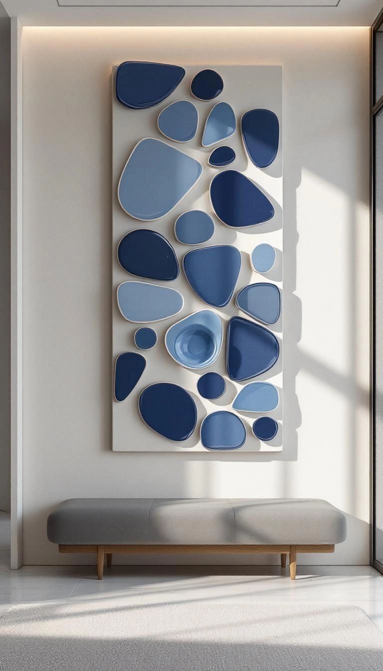 تابلو و دیوارکوب خوشگل با سنگ های نقاشی شده