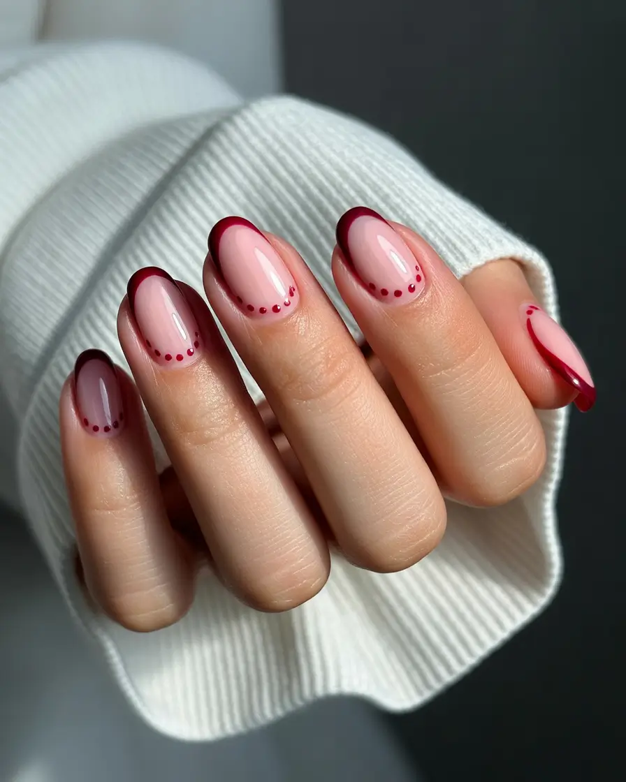 ناخ فرنچ رنگی