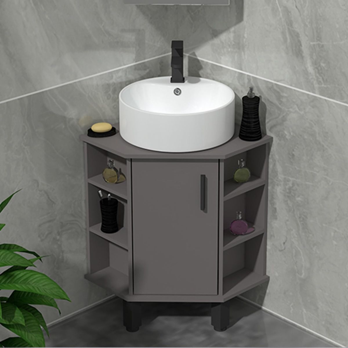 سینک روشویی کنج برای دستشویی های کوچک