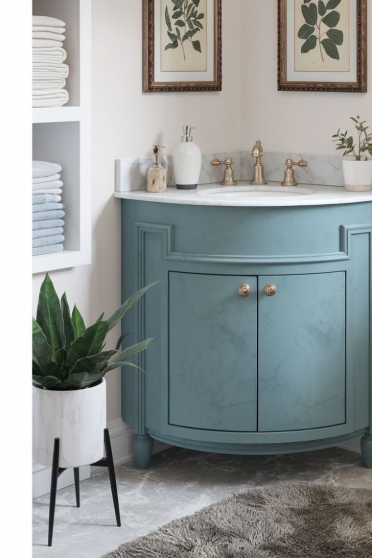 سینک روشویی کنج برای دستشویی های کوچک