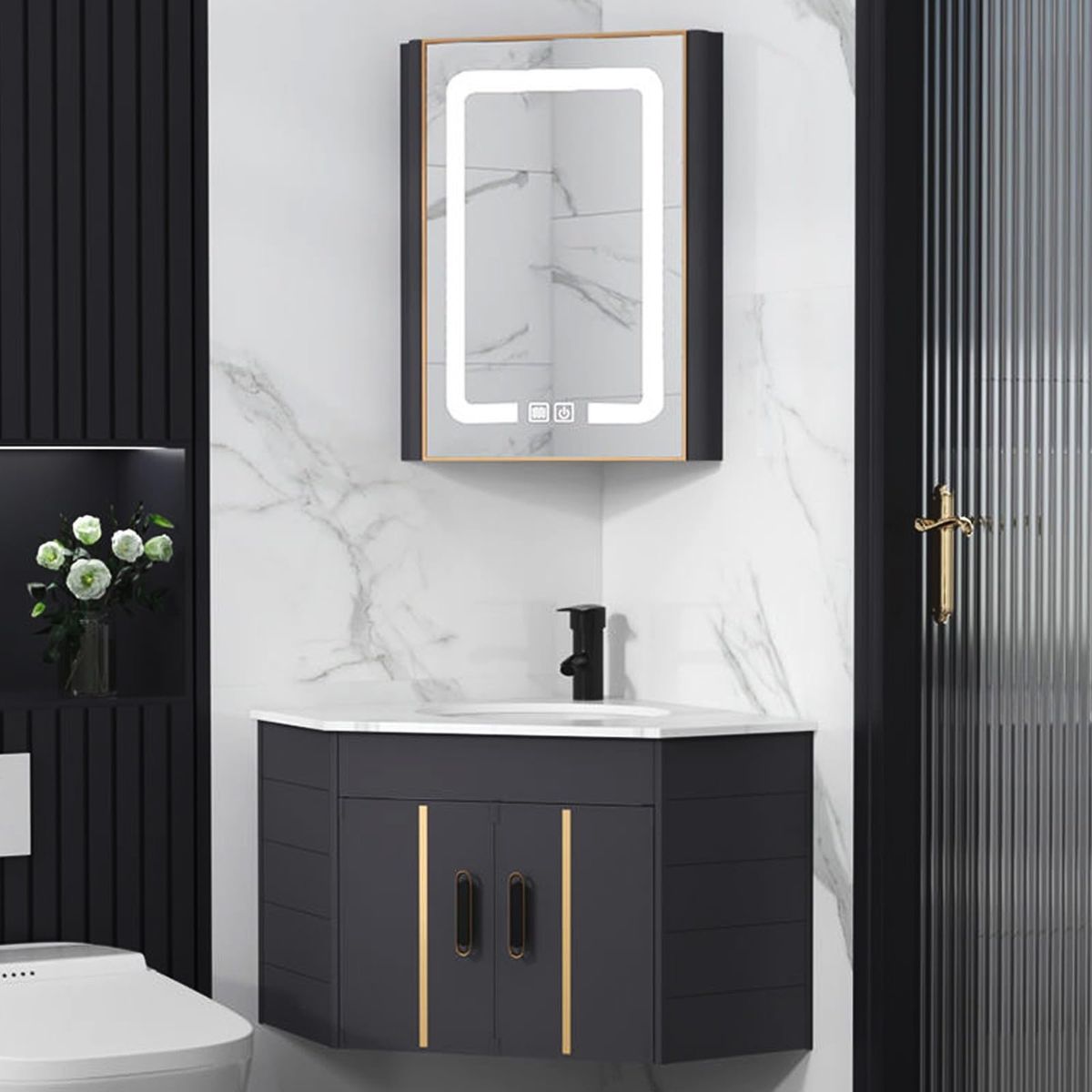 سینک روشویی کنج برای دستشویی های کوچک