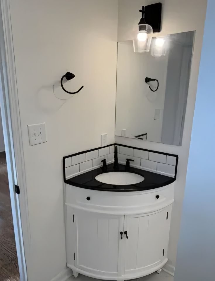 سینک روشویی کنج برای دستشویی های کوچک