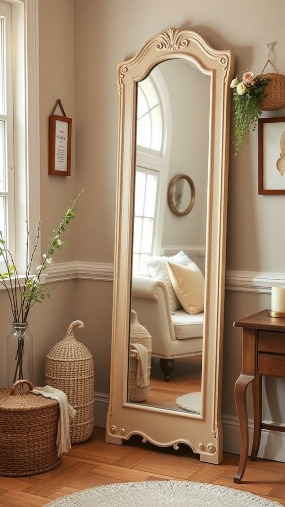 آینه قدی چوبی 