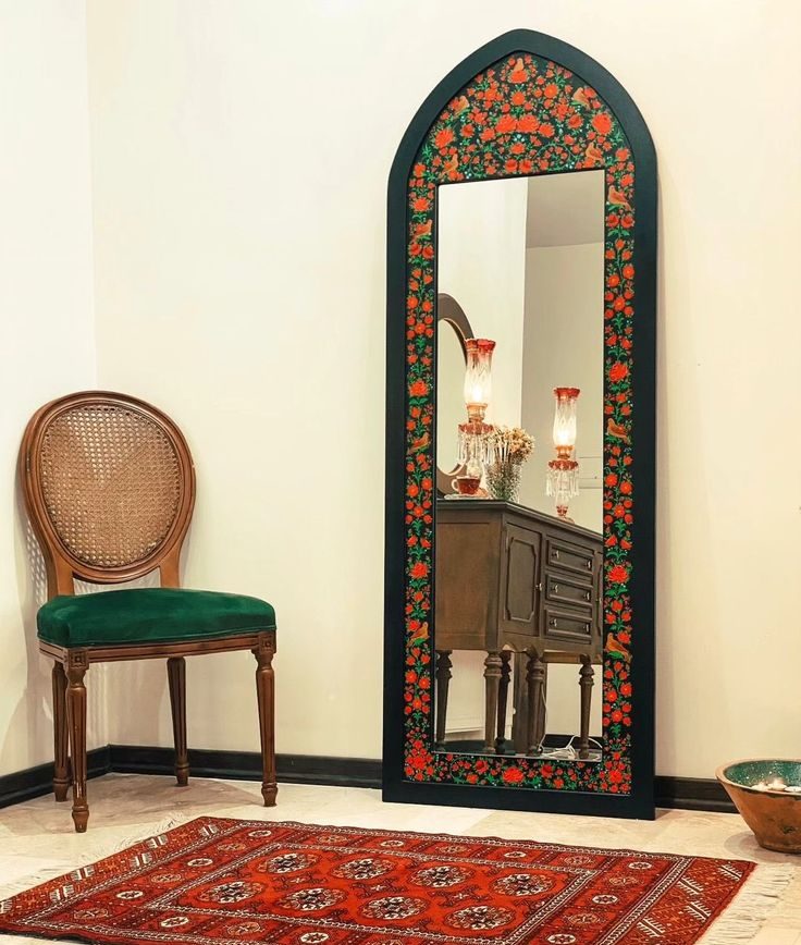 آینه قدی چوبی 