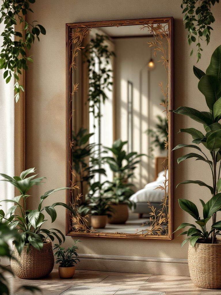 آینه قدی چوبی 