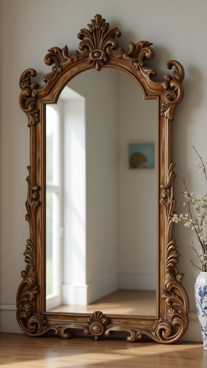 آینه قدی چوبی 