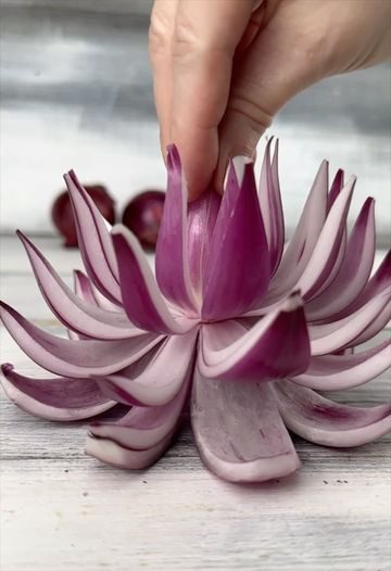 تزیین پیاز کنار غذا