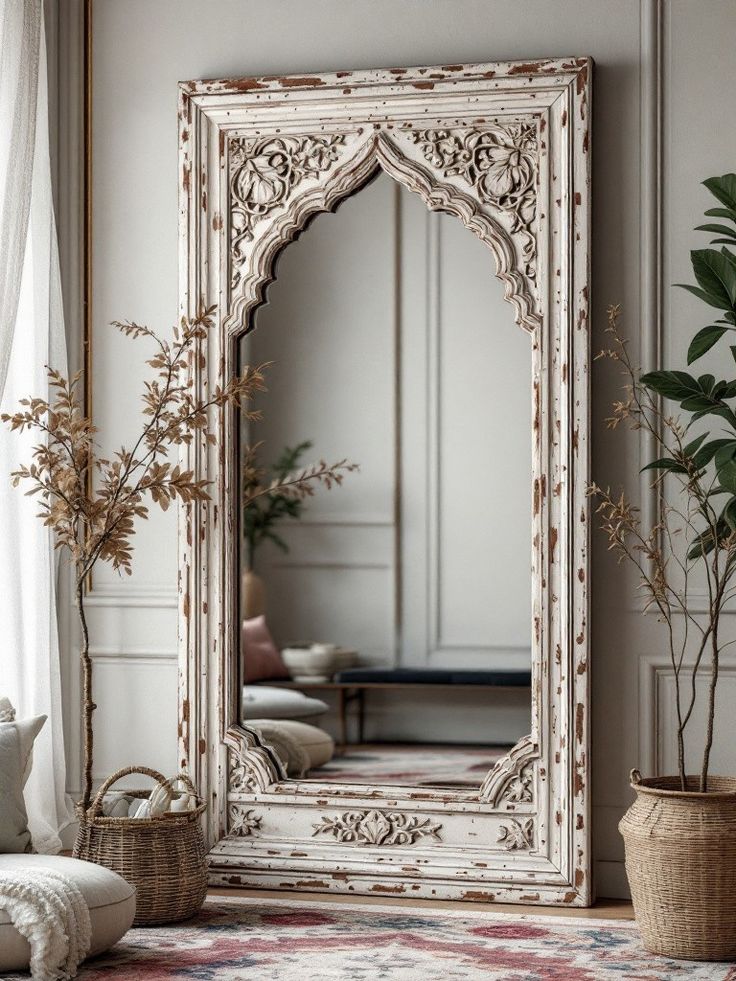 آینه قدی چوبی 