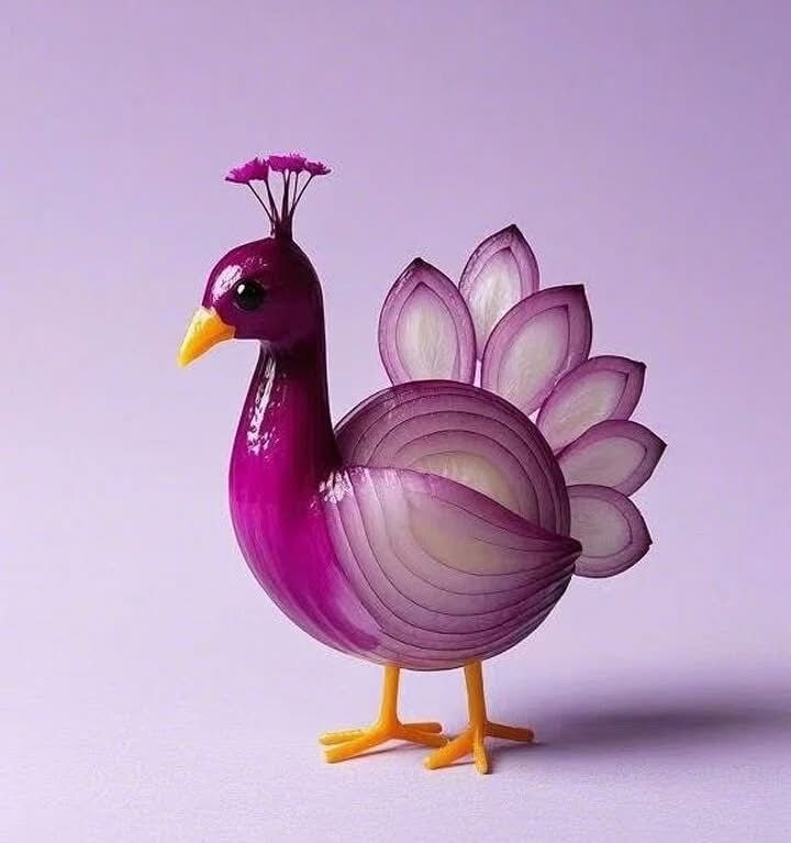 تزیین پیاز کنار غذا