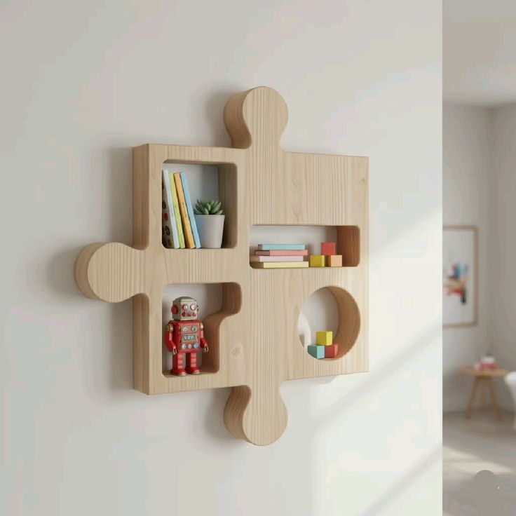 کتابخانه دیواری اتاق کودک