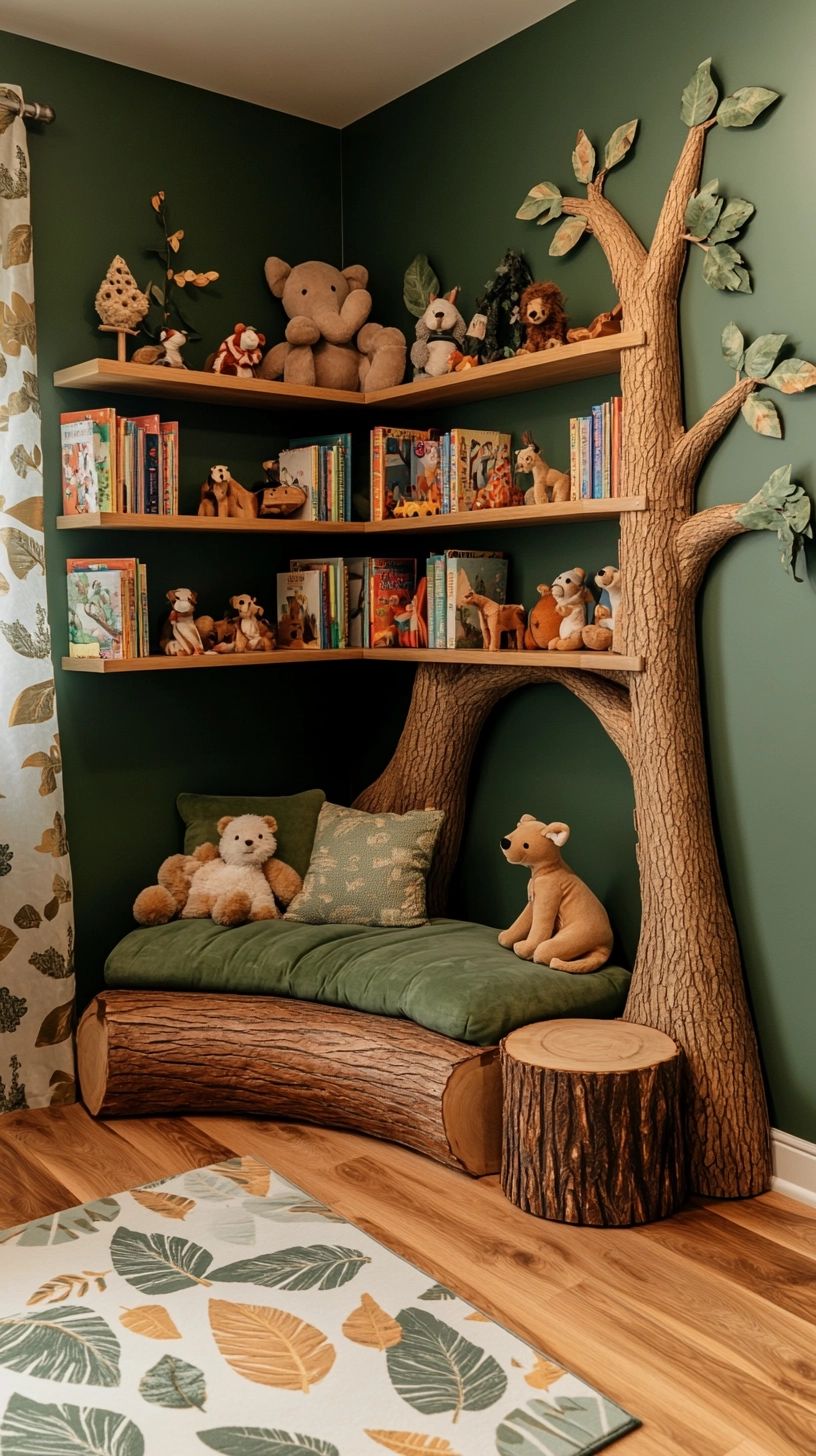 کتابخانه دیواری اتاق کودک