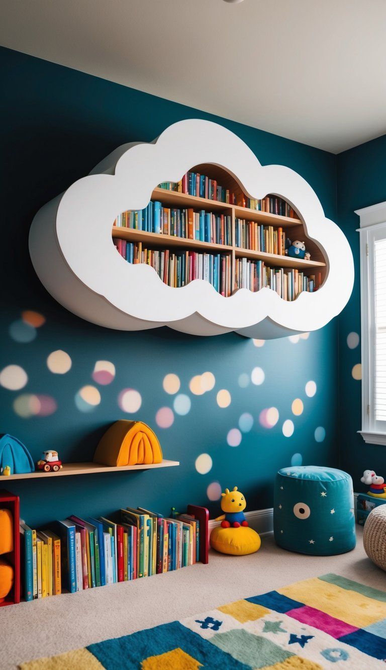 کتابخانه دیواری اتاق کودک