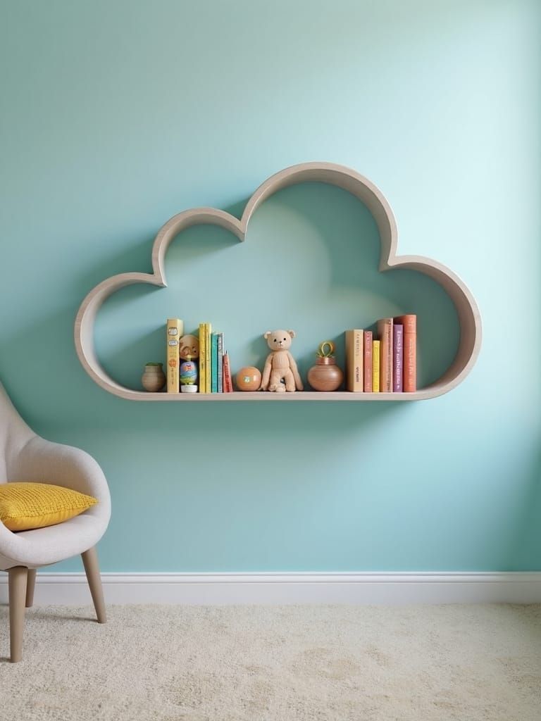 کتابخانه دیواری اتاق کودک