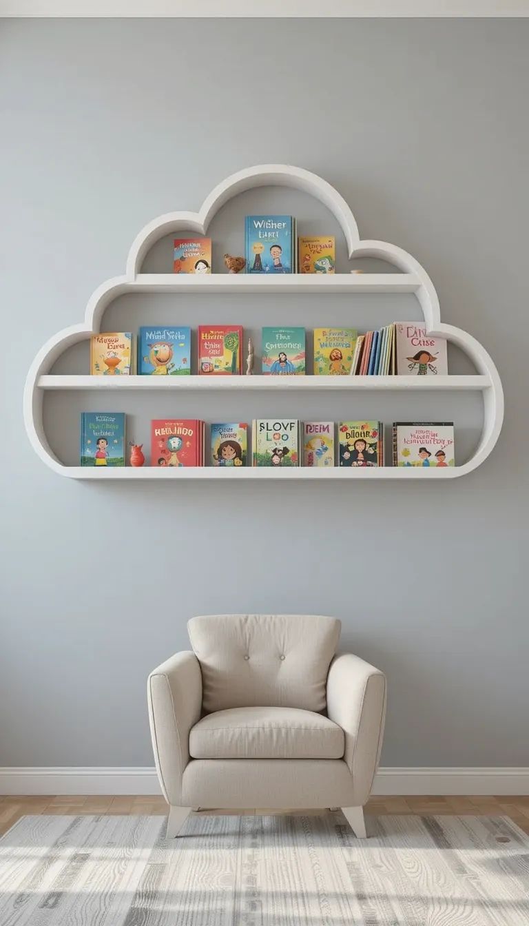 کتابخانه دیواری اتاق کودک