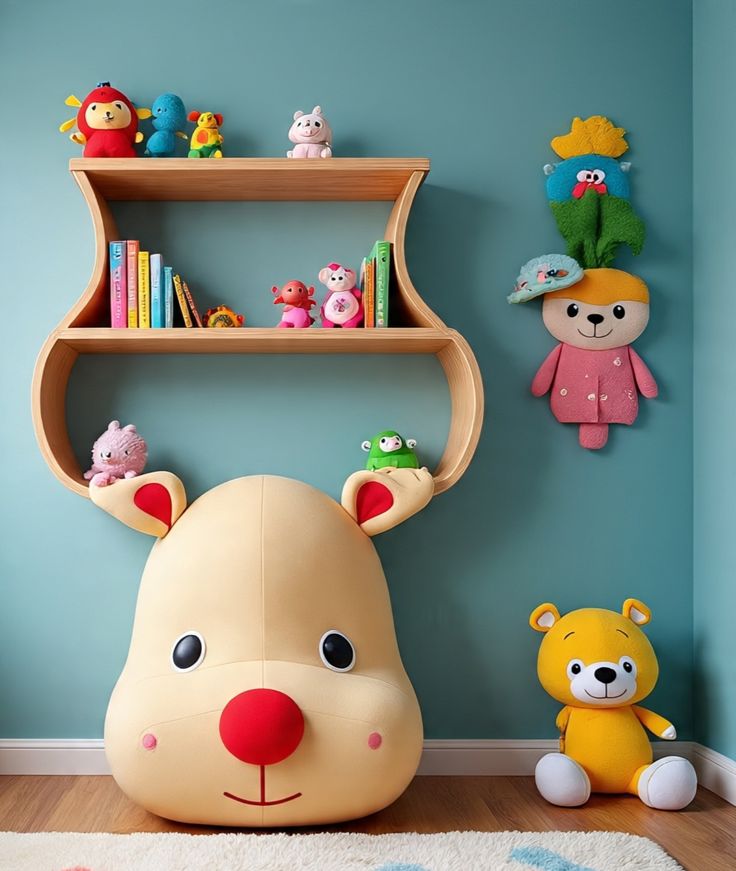 کتابخانه دیواری اتاق کودک