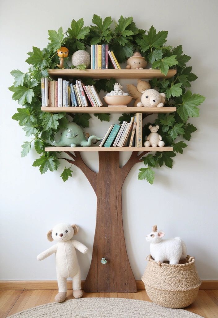 کتابخانه دیواری اتاق کودک