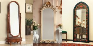 آینه قدی چوبی