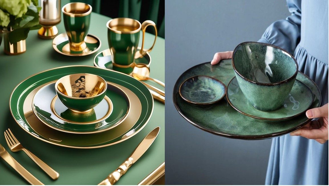 ظروف پذیرایی سبز