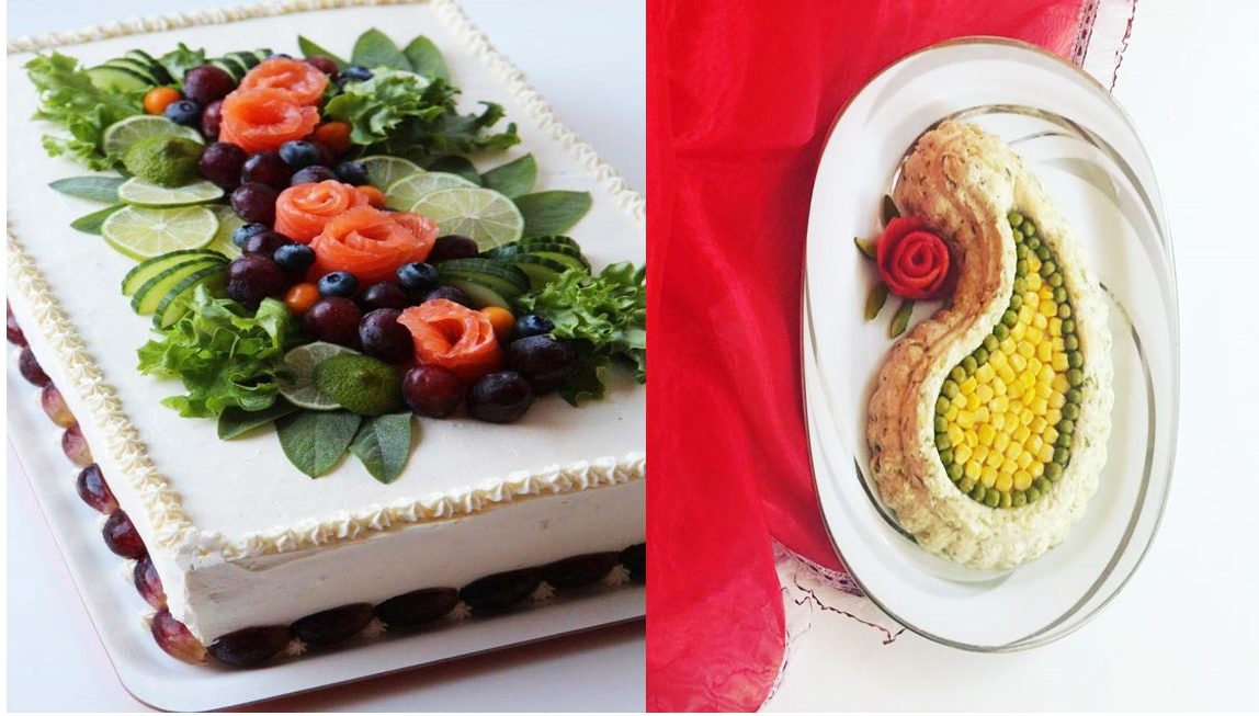 تزیین سالاد اولویه