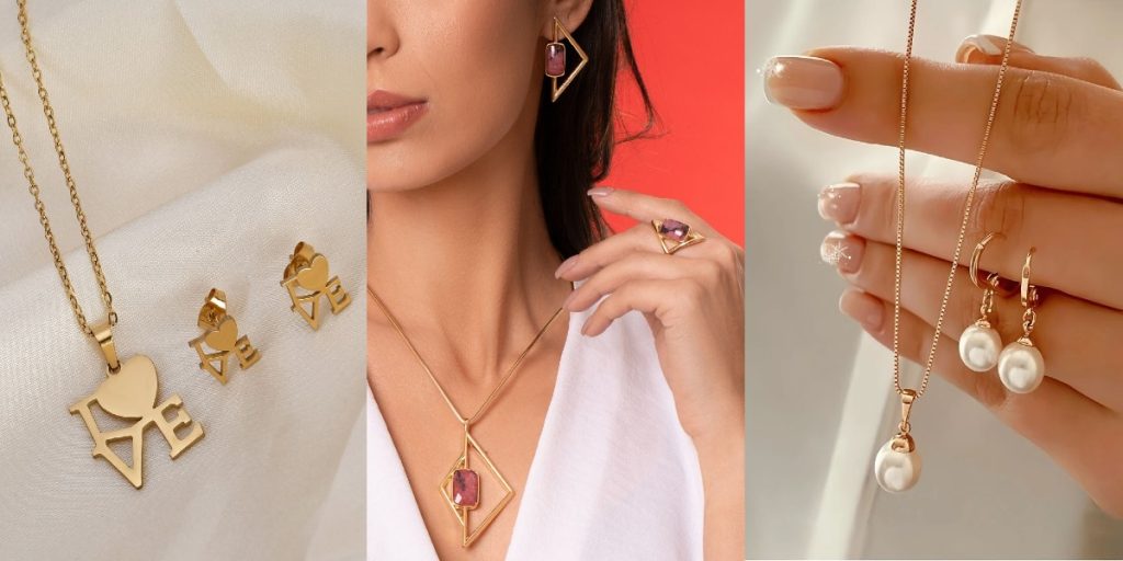 گوشواره گردنبند ظریف اقتصادی | ۳۵ مدل طلا برای اینکه خاص باشی