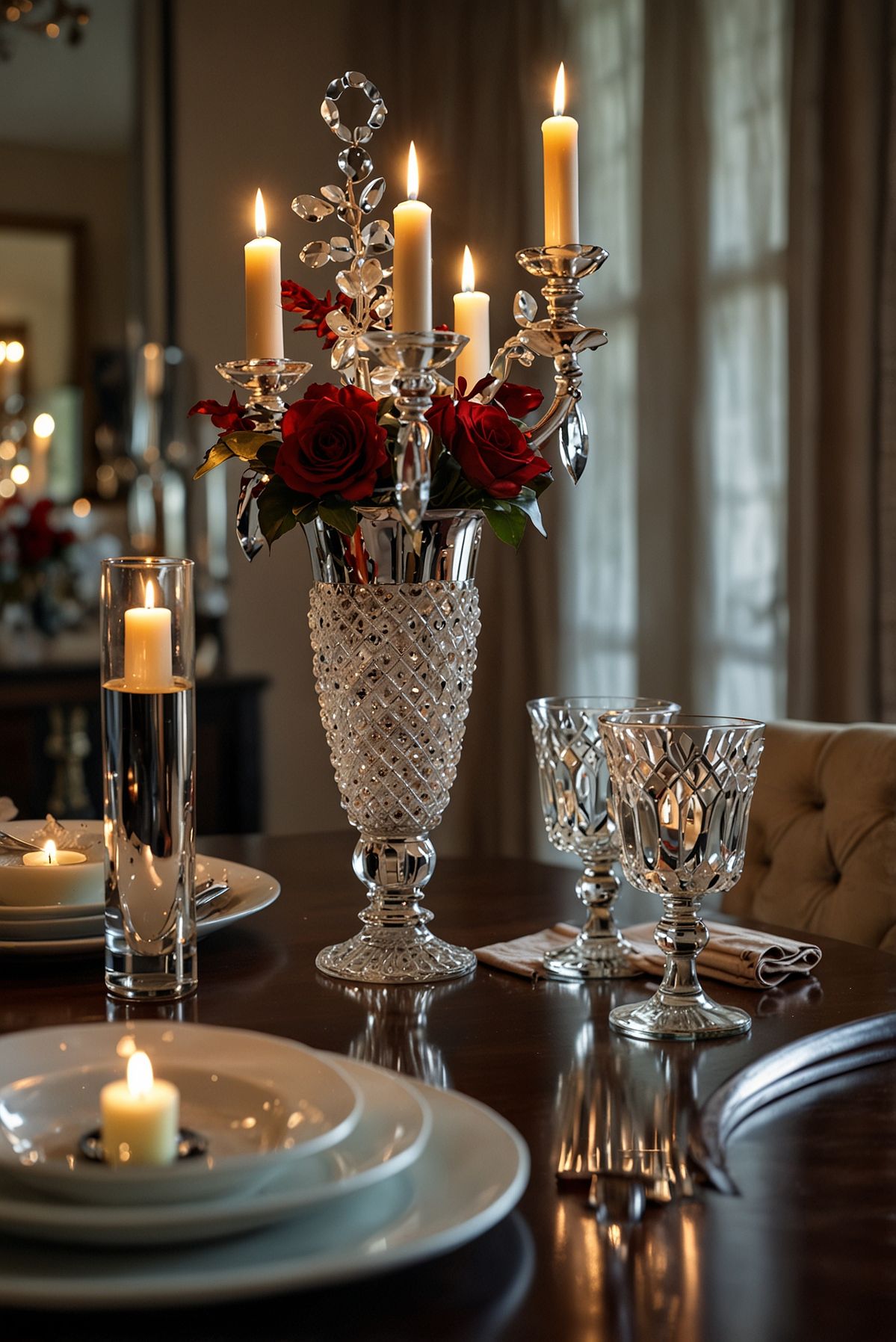 شمعدان کلاسیک شیک رومیزی و روی کنسول