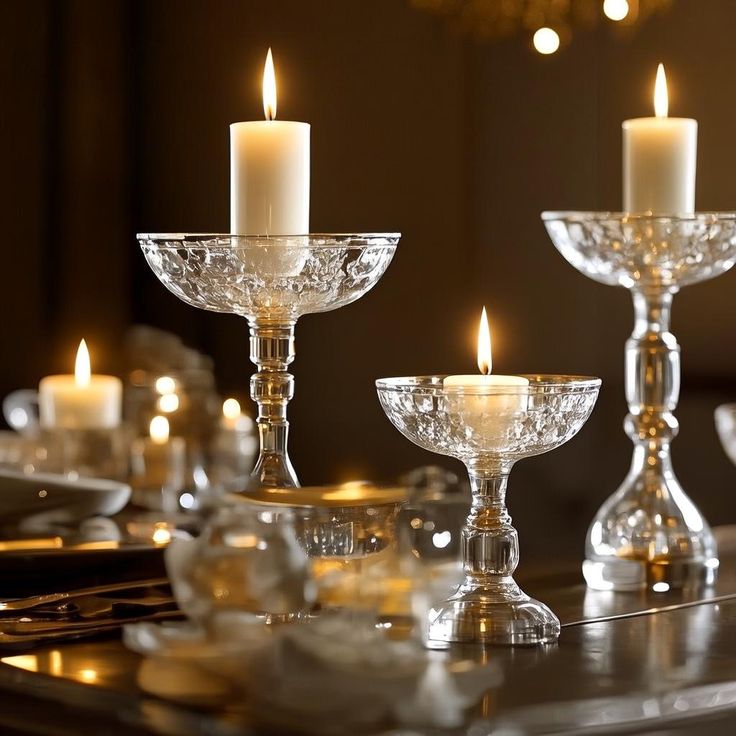 شمعدان کلاسیک شیک رومیزی و روی کنسول