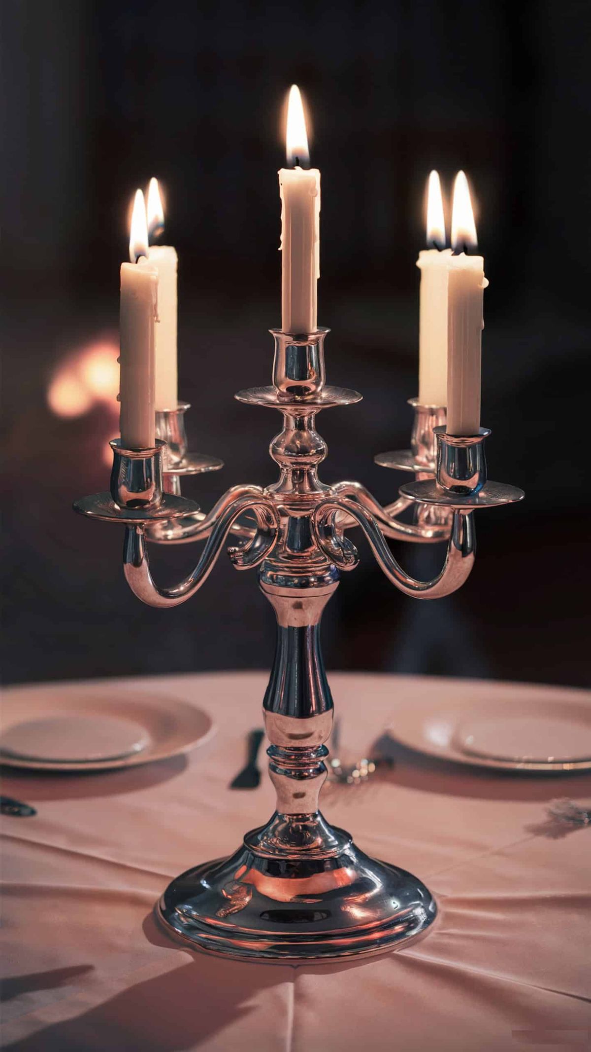 شمعدان کلاسیک شیک رومیزی و روی کنسول