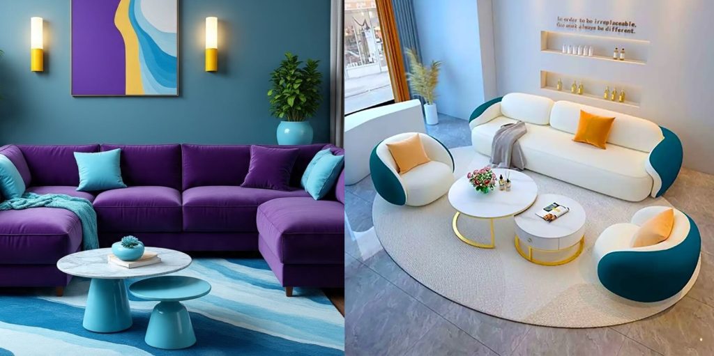 ۴۰ مدل مبل پنج نفره راحتی شیک | ایده چیدمان در پذیرایی کوچک و بزرگ