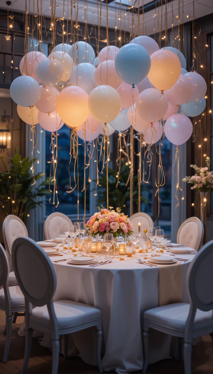 چیدمان میز شام برای تولد