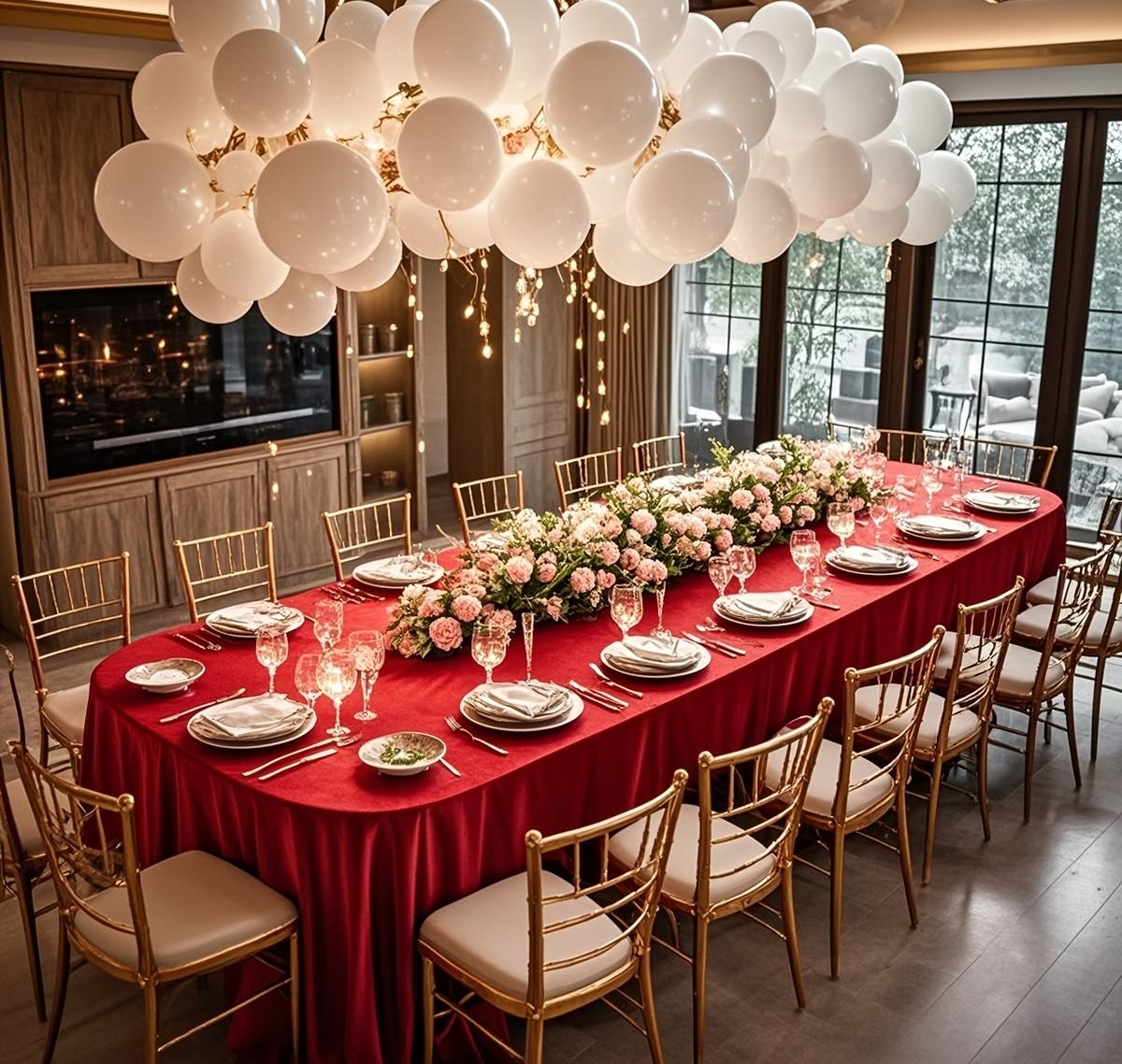 چیدمان میز شام برای تولد