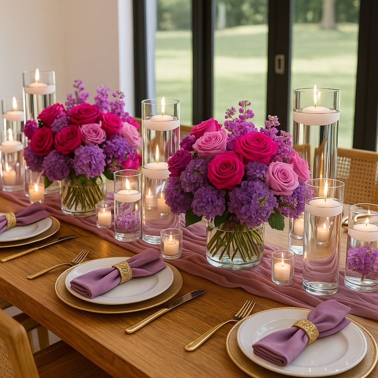 چیدمان میز شام برای تولد