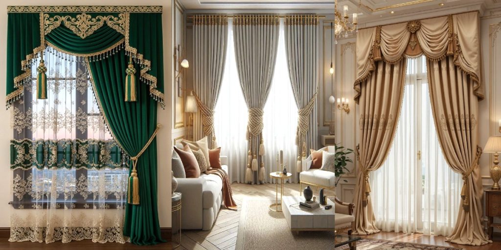 چهل مدل پرده جدید ۲۰۲۶ برای تغییر دکوراسیون پذیرایی تون (مدرن و سلطنتی)