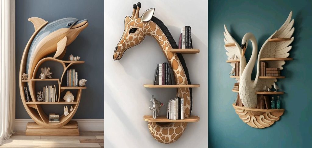 شلف طرح حیوانات | ۳۰ مدل شیک زمینی و دیواری واسه پذیرایی و اتاق خواب