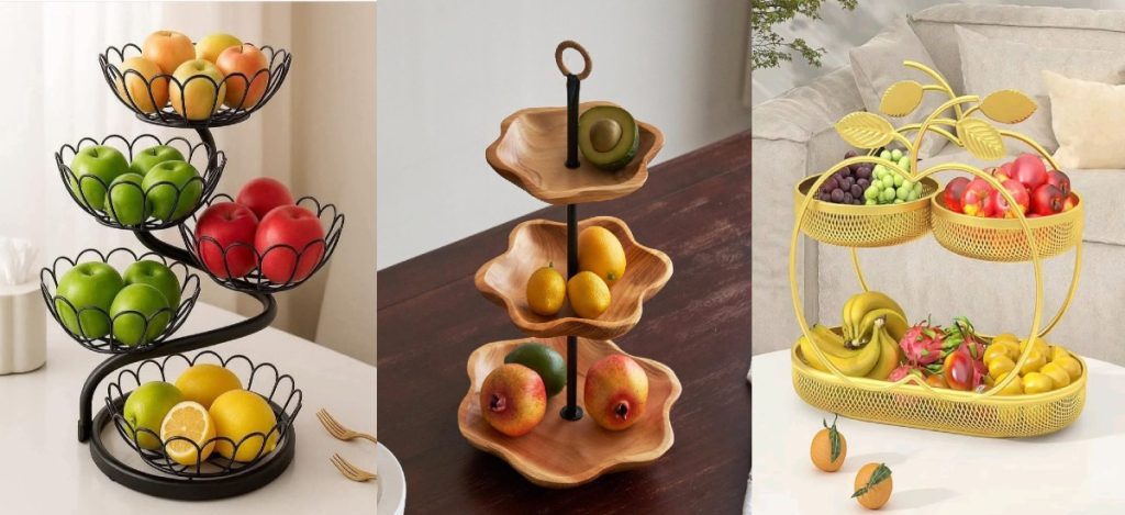 میوه خوری طبقاتی چوبی، سرامیکی و فلزی | ۲۸ مدل خیلی شیک برای پذیرایی راحت تر