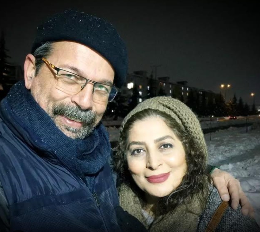 مجید پتکی و همسرش