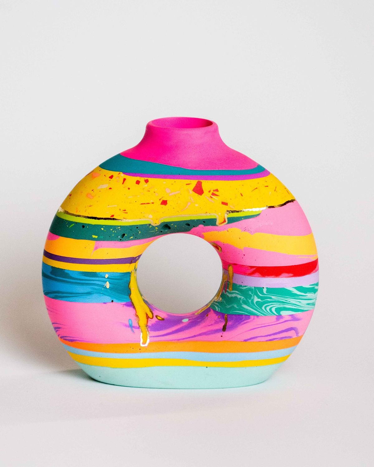 گلدان پینترستی طرح دونات