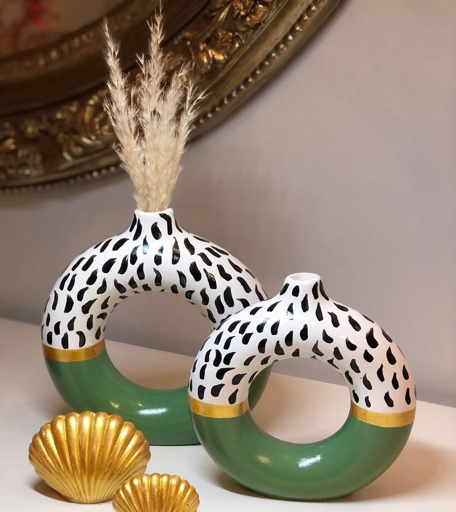 گلدان پینترستی طرح دونات