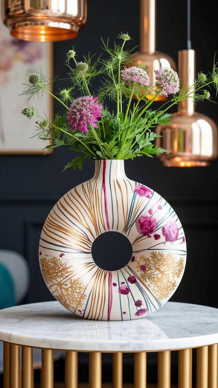 گلدان پینترستی طرح دونات