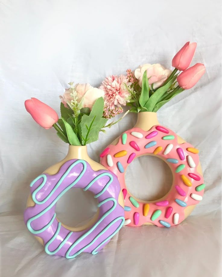 گلدان پینترستی طرح دونات