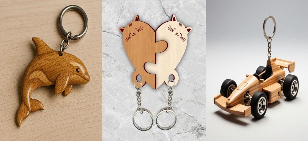 جاکلیدی چوبی دست ساز فانتزی و شیک | ۴۶ مدل محبوب بین دختر پسرها