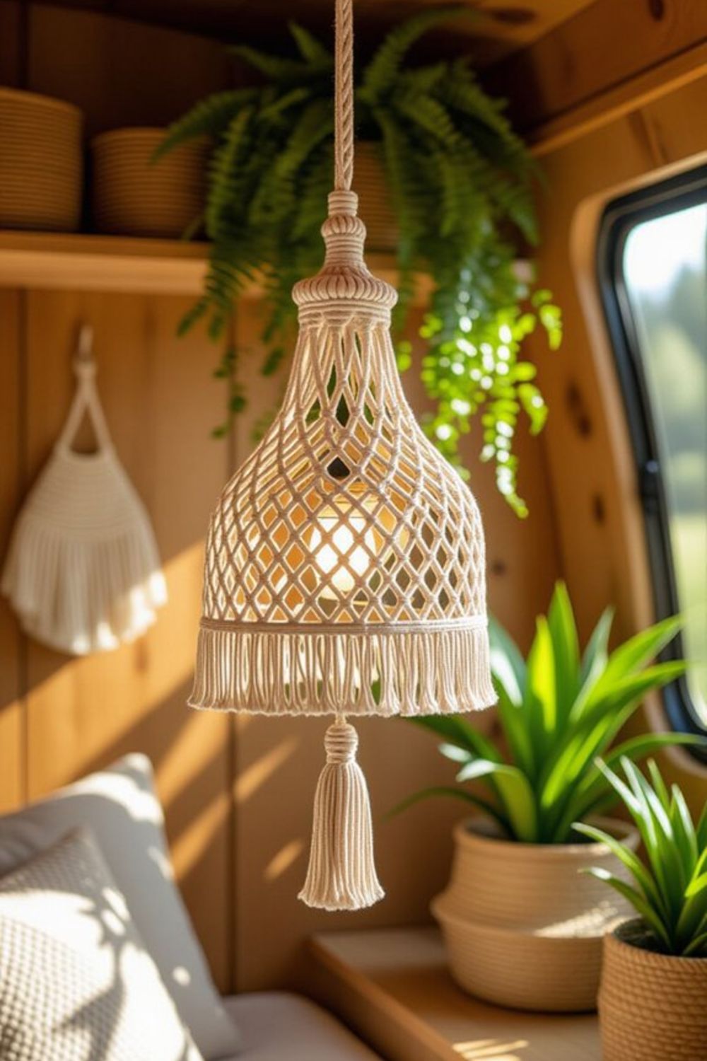 لوستر مکرومه