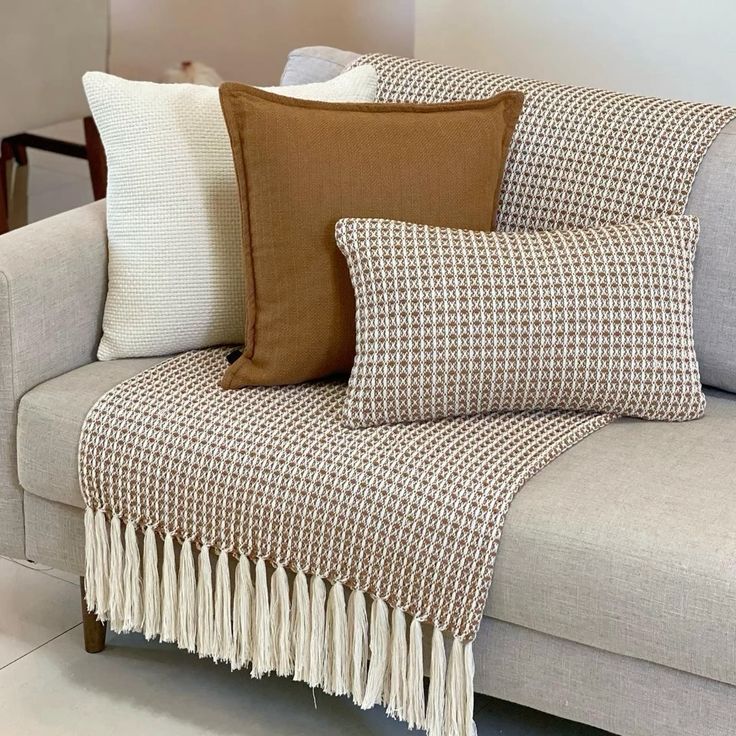 کوسن و شال مبل ست