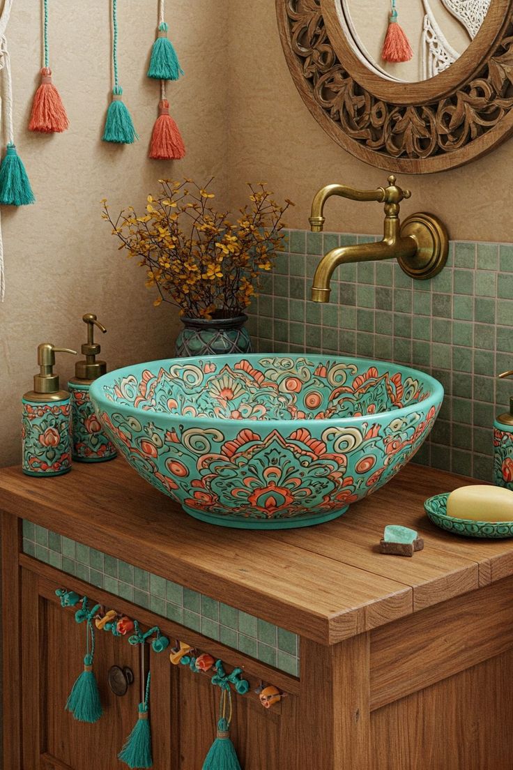 روشویی سرامیکی طرحدار