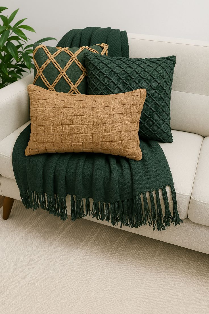 کوسن و شال مبل ست